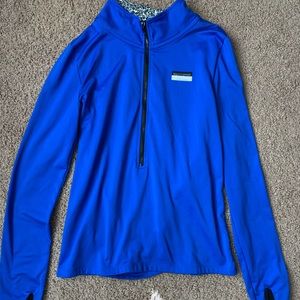 Blue Long Sleeve Workout Jacket